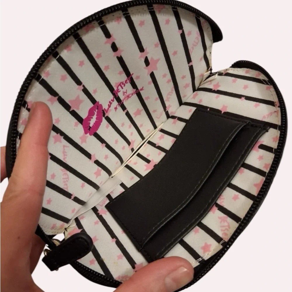 BETSEY JOHNSON Hipster French Bulldog Boston Terrier Vegan Leather Wristlet NWT